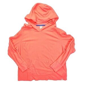 Livi Active Plus Size 22/24 Coral Pink Fleece Hoodie Pullover Thumbholes Pocket